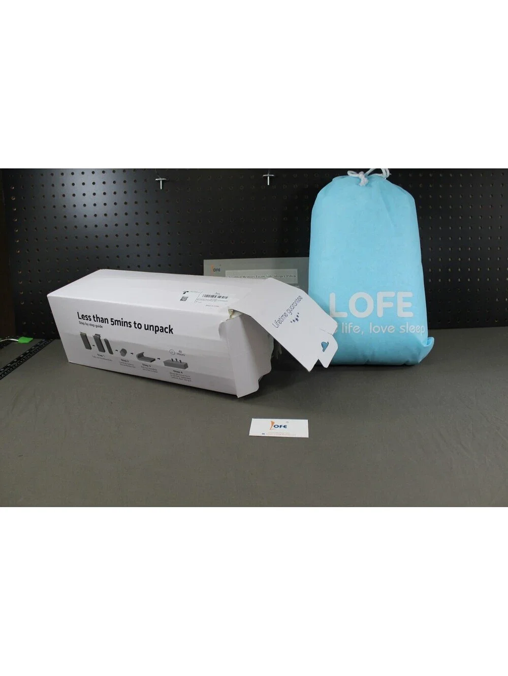 LOFE Memory Foam Pillow w/ Extra Filler & Storage Bag